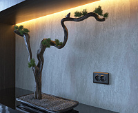 Веркель Розетка 2-ая с/з (графит рифленый) W1172004