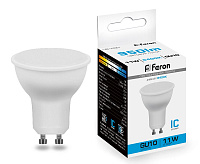 Лампа светодиодная 11W GU10 6400K LB-760 MR16 230V (Feron)