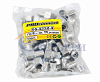 ПЕРЕХОД гнездо F - гнездо TV угловой 05-4312-4