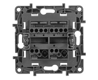 Etika Переключатель 2-клавишный, 10А, авт. клем, антрацит 672612