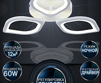 Люстра светодиодная SF5019/3C-WT