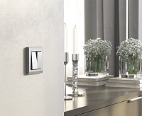 Веркель Рамка на 1 пост (Stark серебро матовое) W0011865