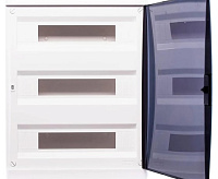 Щит навесной 54 мод. IP41, прозрачная черная дверца Tekfor BNK 40-54-1