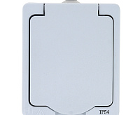 Розетка EKF EVR16-029-10-540 1-местная 16А с заземлением с крышкой 