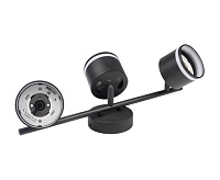 Светильник настенно-потолочный под лампу PCL 0703 3*GX53 BL черный IP20