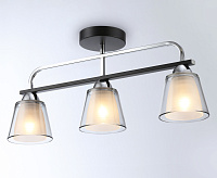 Люстра TR303235/3 BK/CH/SM/FR черный/хром/дымчатый/белый матовый E27*3 max 60W 550*120*250