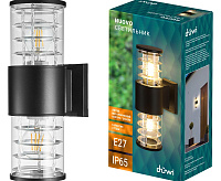 Настенный светильник TECHNO 2xE27 IP65 черный düwi 24392 2