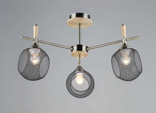 Люстра 5036/3 AB+WOOD