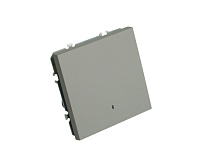 Эмили Выключатель 1кл с подсветкой, платиново-серый RSW10-5101-10