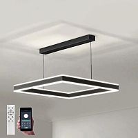 Люстра светодиодная "STELLA" 100W S-APP-500x500x1200-BLACK/WHITE-220-IP20