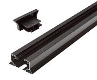 Шинопровод 1м в наборе токовод, заглушка и крепление черный CAB1003 