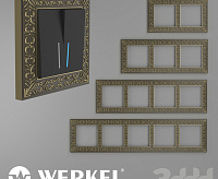 Веркель Рамка на 2 поста (бронза) WL07-Frame-02