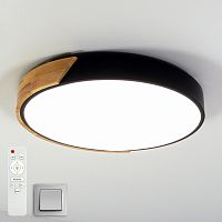 Люстра светодиодная "SOLEIN wood" 50W R-RC-420x50--BLACK/WOOD/WHITE-220V-IP20