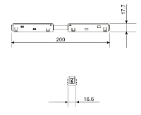 Slim Magnetic Прямой коннектор и планка белый
