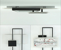 Люстра светодиодная "LAMPARAS" 90W 3L APP--500x500x70-WHITE/BLACK/WHITE-220-IP20