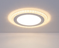 Светильник встраиваемый DLR024 18W 4200K белый (круг) сн/пр