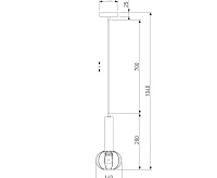 Подвесной светильник 50178/1 черный/бронза сн/пр