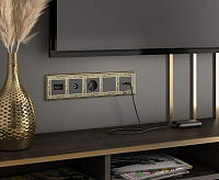 Веркель Розетка TV оконечная (черный матовый) WL08-TV/W1183008