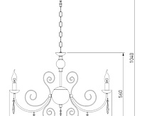 Люстра металл 10094/8 золото/прозрачный хрусталь сн/пр