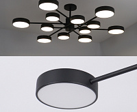 Люстра светодиодная "MATEO" 150W 12R-ON/OFF-1014x250-BLACK/WHITE-220-IP20