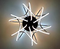 Люстра светодиодная "LIANA MUSE" 80W R-600-CHROME/OPAL-220V-IP20