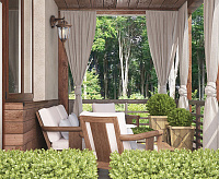 Светильник садово-парковый  60W 230V E27 черное золото, на стену вниз PL6302