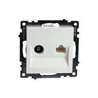 Катрин Розетка TV + RJ-45 белый GLS00-7106-01