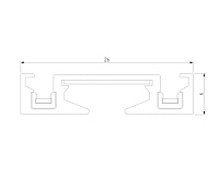 Flat Magnetic Шинопровод накладной черный 2м