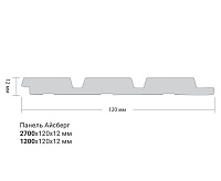 Панели 3D RAIL EAST из вспененного полистирола Айсберг 2700х120х12 мм Белая