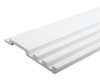 Панели 3D RAIL EAST из вспененного полистирола Коралл 2700х120х12 мм Белая