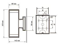 Настенный светильник PWL 20590 2*GX53 BL черный IP65 JAZZway