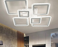 Люстра светодиодная "OVAL ICE RGB" 180W 7S-APP-960х750х110-WHITE/CLEAR-220-IP20