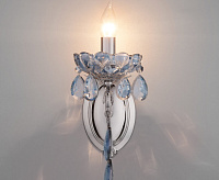 Бра 10109/1 хром/лазурный хрусталь