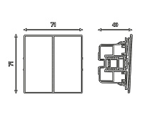 Мия Переключатель 2-кл, пудровый жемчуг, RSW10-3107-08