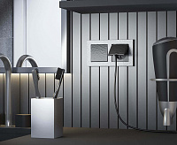 Веркель Выключатель 1-кл (черный матовый) W1210008 Hammer