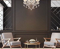 Люстра металл 10098/8 серебро/тонированный хрусталь