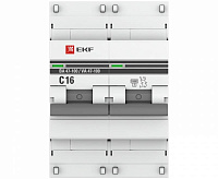 Автоматический выключатель 2P 16А (C) 10kA ВА 47-100 EKF PROxima