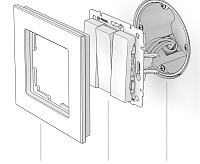 Веркель Выключатель 3-кл (черный матовый) WL08-SW-3G/W1130008 сн/пр