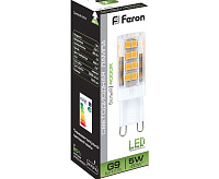 Лампа светодиодная&nbsp;&nbsp;5W G9 4000K LB-432 (Feron)