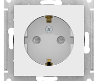 AtlasDesign Белый Розетка 1-ая с/з со шторками ATN000145