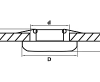 Светильник встраиваемый светодиодный 071034 MondeLED 3 W 240LM 30G 3000K ХРОМ