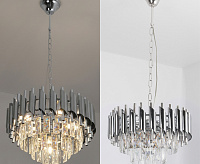 Люстра SANDRA 5хE14-380*870-CHROME/CRYSTAL-220-IP20
