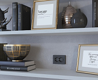 Веркель Рамка для двойной розетки (черный) Hammer W0082408