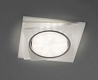 Светильник с подсветкой GX53 CD5023 15W 4000К квадрат матовый хром