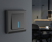 Веркель Рамка на 1 пост (Stark черный) WL04-Frame-01-black