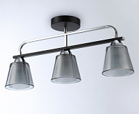 Люстра TR303235/3 BK/CH/SM/FR черный/хром/дымчатый/белый матовый E27*3 max 60W 550*120*250