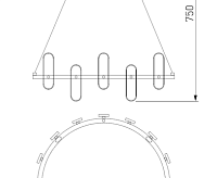 Подвесной светильник 90206/16 золото сн/пр