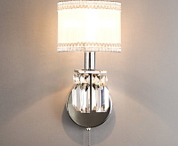 Бра 10099/1 хром/прозрачный хрусталь сн/пр