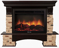 Портал Pietra 30U (угловой) камень сланец натуральный шпон темный дуб