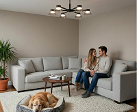 Люстра "LATEA" 6xGX53 R-750x330-BLACK/CLEAR -220-IP20